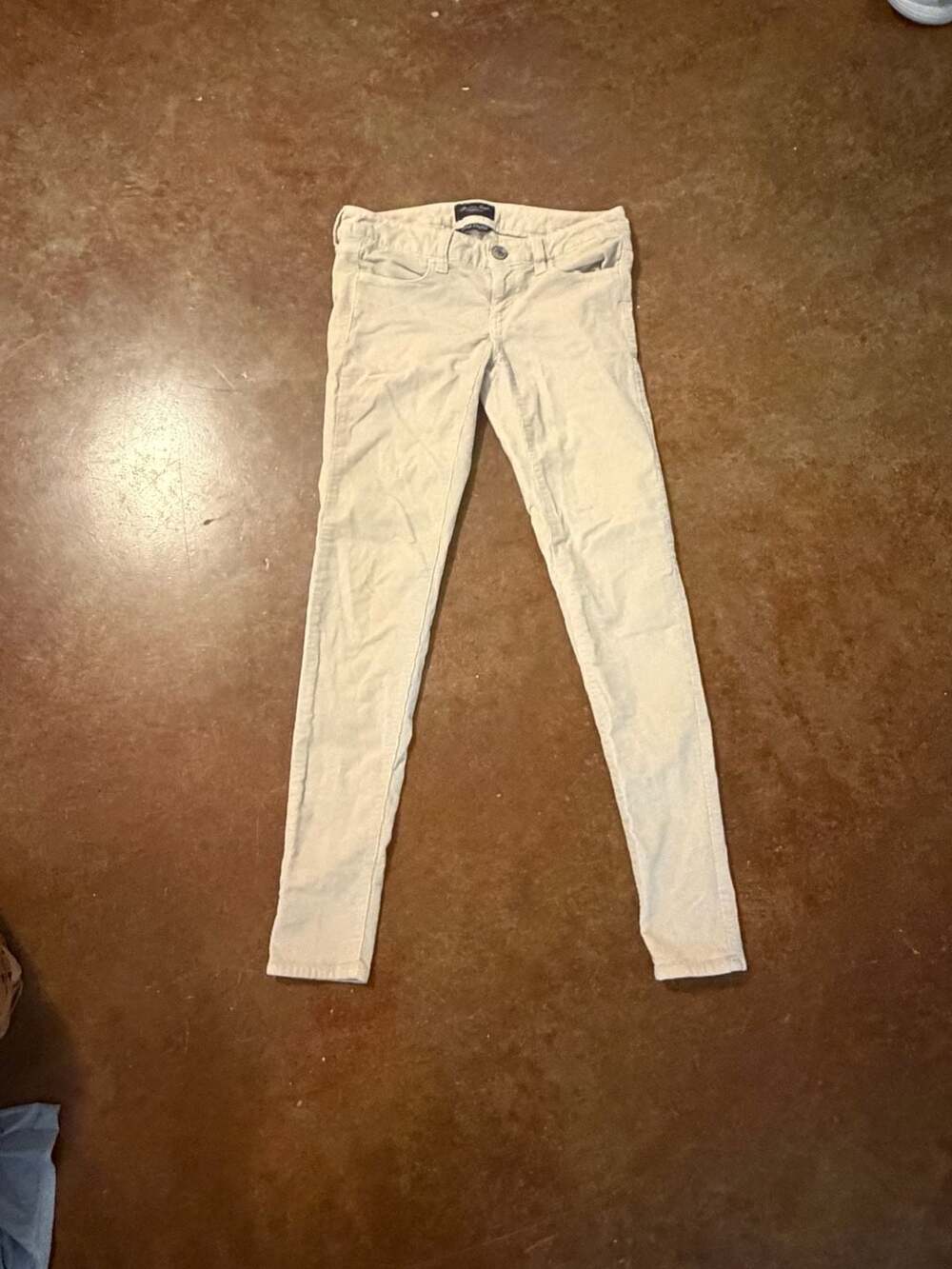 American Eagle Jegging Corduroy Size 0 Regular Off White